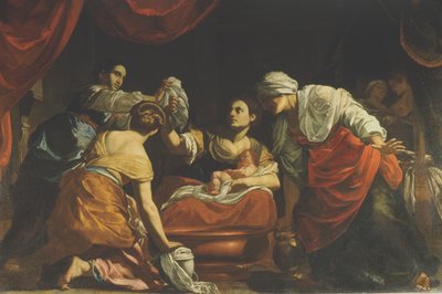 El nacimiento de la Virgen de Simon Vouet